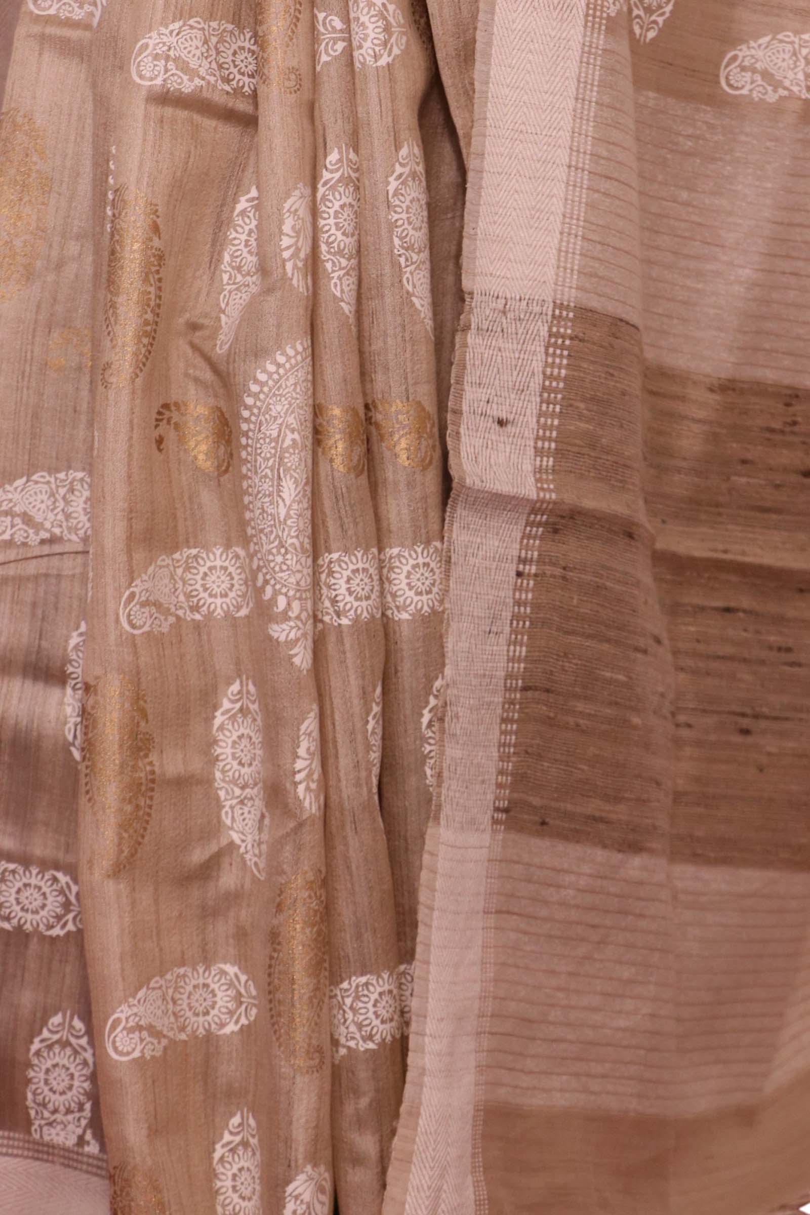 Handloom Pure Tussar Silk Saree AL203711